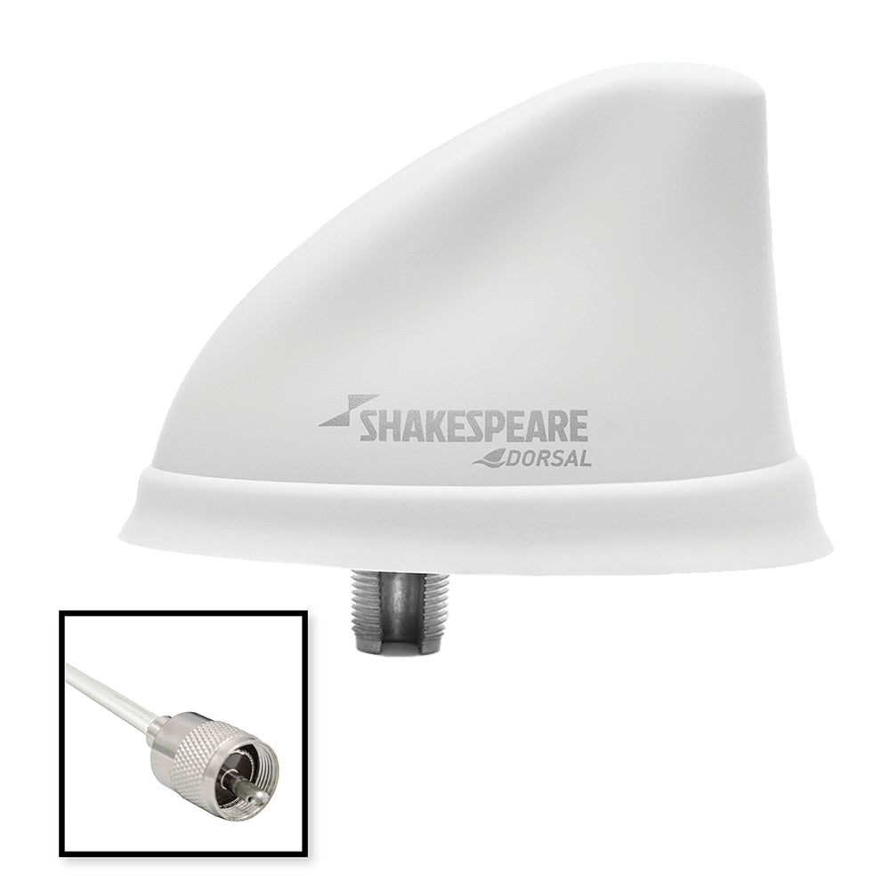 Shakespeare Dorsal Antenna White Low Profile 26 RGB Cable w/PL-259 [59 – 