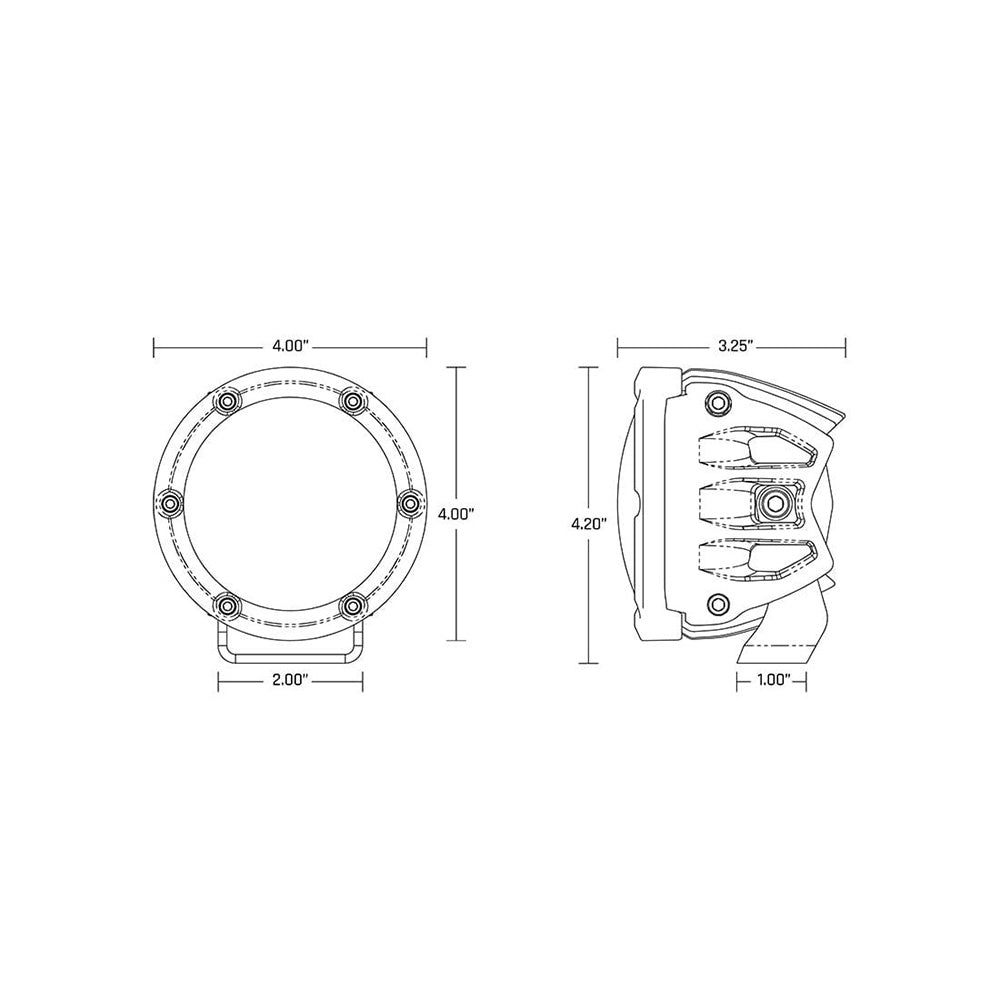 RIGID Industries 360-Series RGBW 4" Offroad Lamp Drive Beam w/RGBW Backlight Pods - Set of 2 [36401]