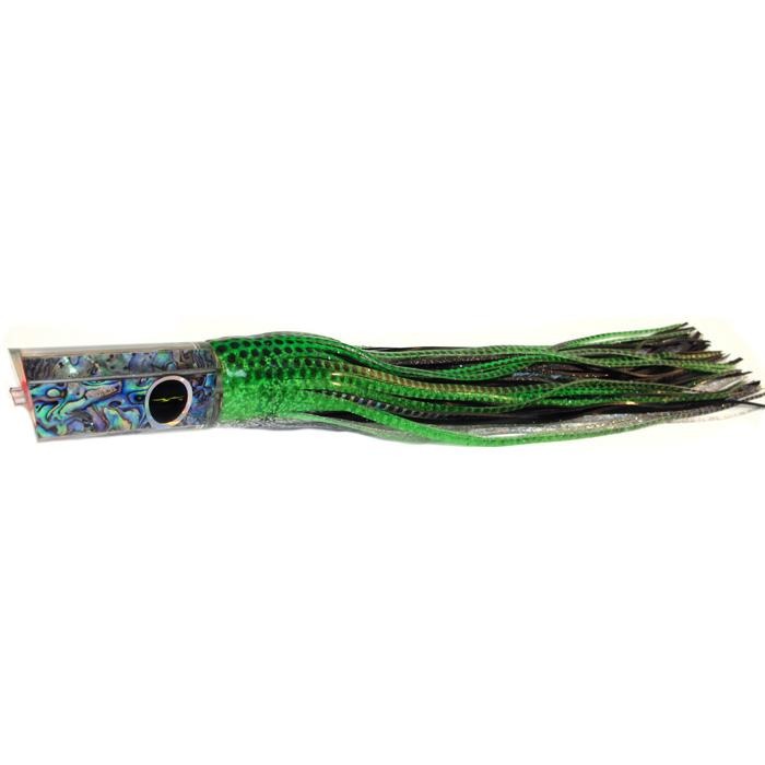 Black Bart Kona Classic Tube Medium Heavy Tackle Lure - Green/Black Dot - Bulluna.com