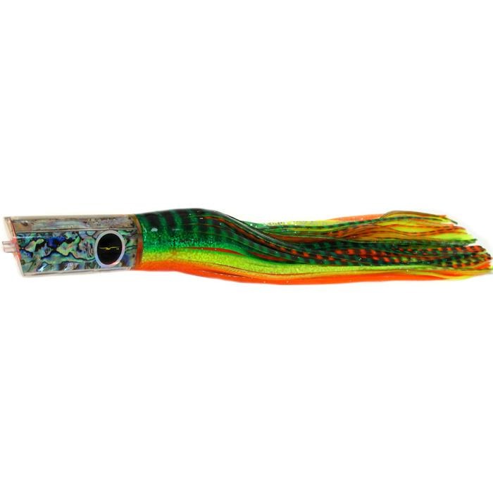 Black Bart Kona Classic Tube Medium Heavy Tackle Lure - Green Orange Tiger/Yellow Tiger - Bulluna.com