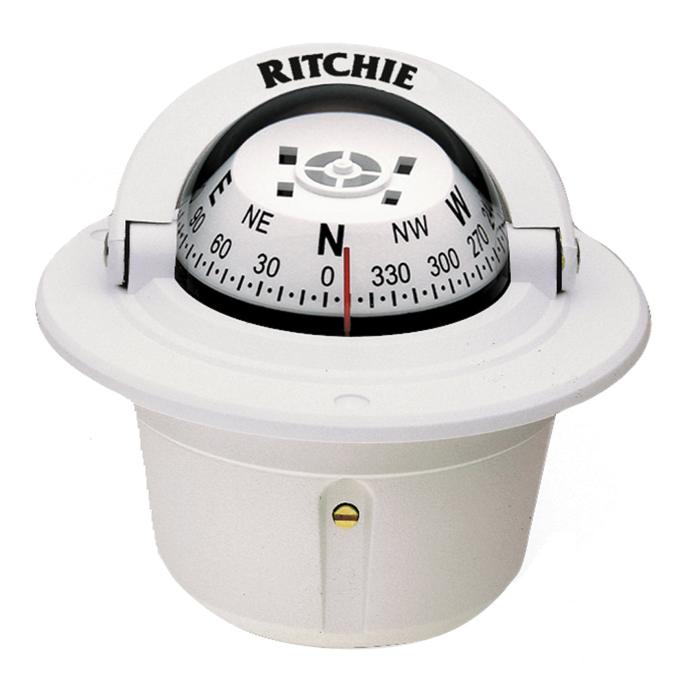 Ritchie F-50W Explorer Compass - Flush Mount - White [F-50W] - Bulluna.com