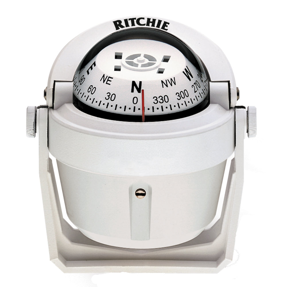 Ritchie B-51W Explorer Compass - Bracket Mount - White [B-51W] - Bulluna.com