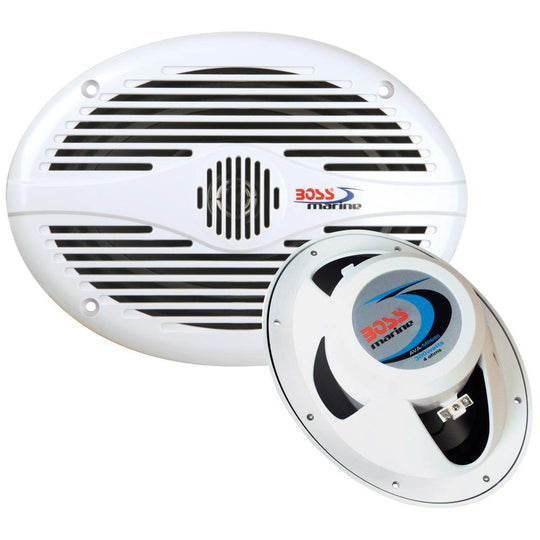 Boss Audio MR690 6" x 9" Oval Marine Speakers - (Pair) White [MR690] - Bulluna.com