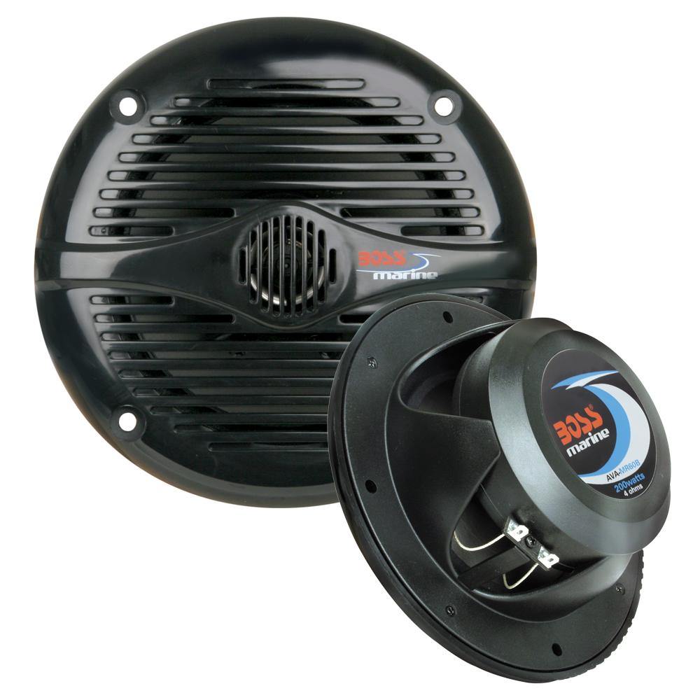 Boss Audio MR50B 5.25" Round Marine Speakers - (Pair) Black [MR50B] - Bulluna.com