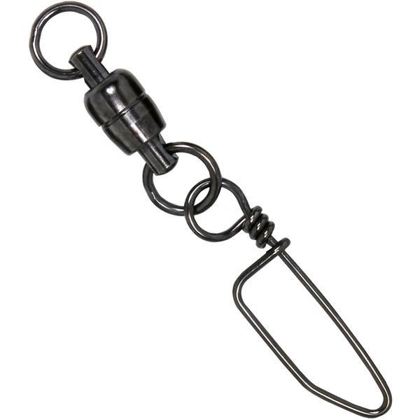 Billfisher Stainless Ball Bearing 335 Pound Snap Swivel With 2-Ring - Nickel-Black - 2 Pack - Bulluna.com