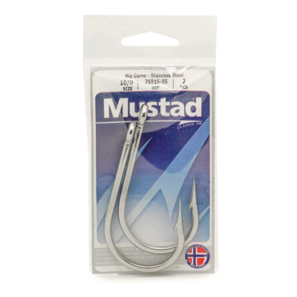 Mustad Southern and Tuna Stainless Steel Hook - 2 Units - Bulluna.com