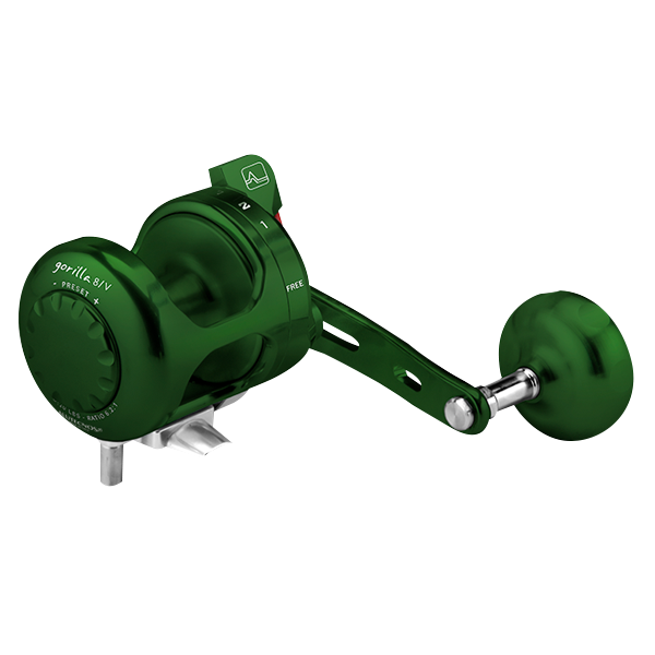 Alutecnos Albacore Gorilla 8V One Speed Reel - Green - Bulluna.com