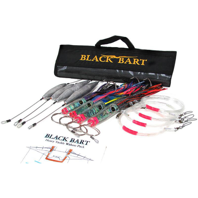 Black Bart Wahoo Rigged Heavy Lure Pack 50-80 Pound Tackle - Bulluna.com