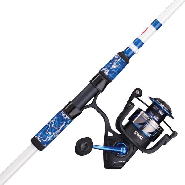 Penn Battle III LE 5000 12-20 Pound 1 Piece 7 Feet Medium Heavy Spinning Rod And Reel Combo - Bulluna.com