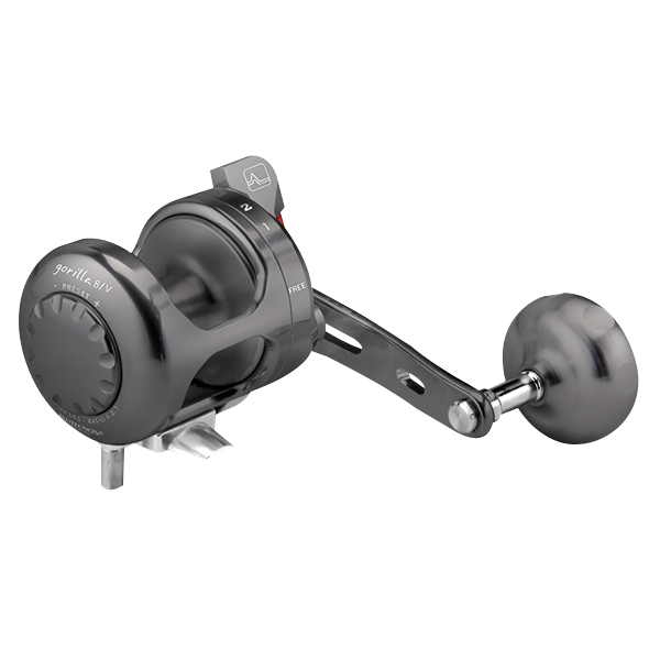 Alutecnos Albacore Gorilla 8V One Speed Reel - Gun Metal - Bulluna.com