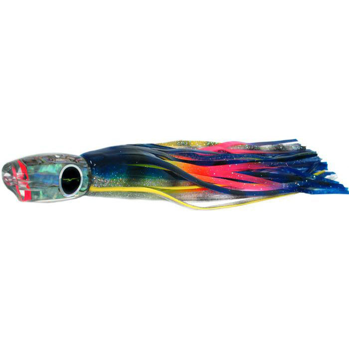 Black Bart Hot Breakfast Medium Heavy Tackle Lure - Blue Yellow/Rainbow - Bulluna.com