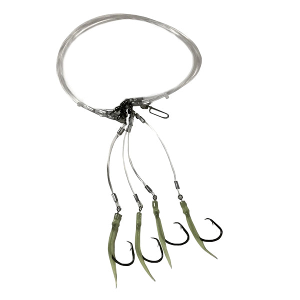 R&R Tackle Deep Drop Rig - 4 Glow Tubes Hook - 10/0 - Bulluna.com