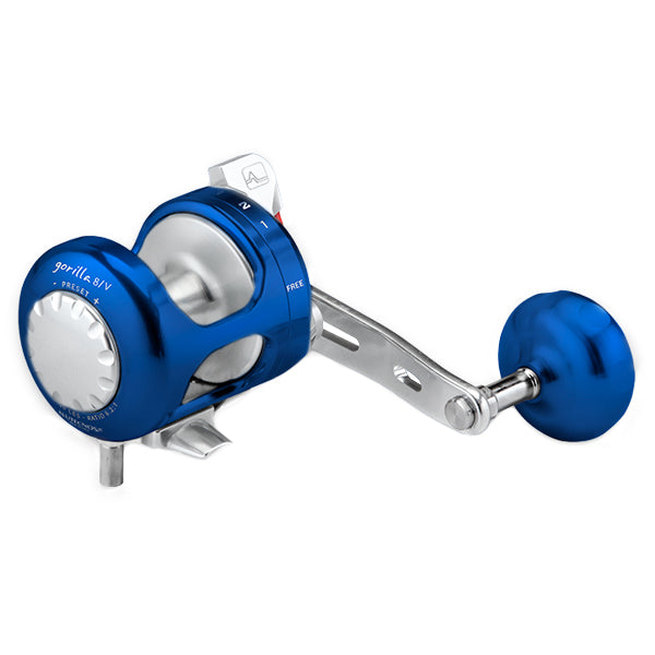 Alutecnos Albacore Gorilla 8V One Speed Reel - Blue/Silver - Bulluna.com