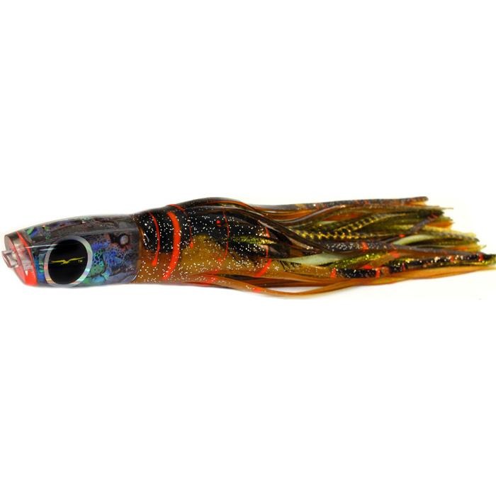 Black Bart Eleuthera Plunger Medium Tackle Lure - Brown Gold Orange/Gold Dot - Bulluna.com