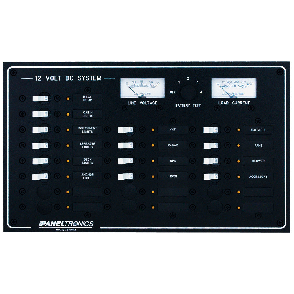 Paneltronics Standard DC 20 Position Breaker Panel & Meter [9973210B] - Bulluna.com