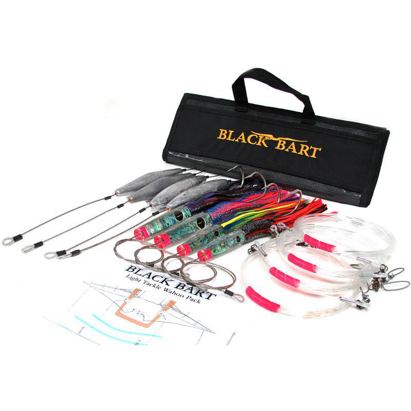 Black Bart Wahoo Rigged Light Lure Pack 30-50 Pound Tackle - Bulluna.com