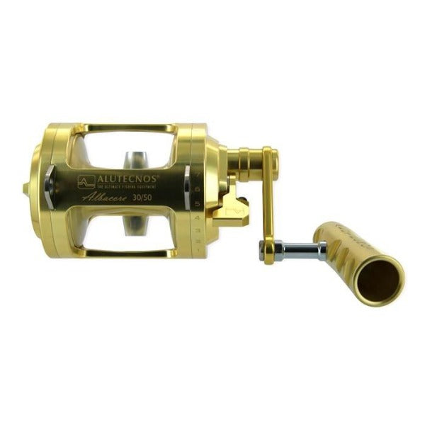 Alutecnos Albacore 30-50 Wide One Speed Reel - Gold - Bulluna.com