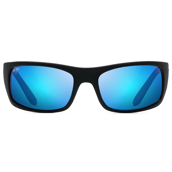 Maui Jim Peahi Black Matte Rubber - Blue Hawaii Sunglasses - Bulluna.com