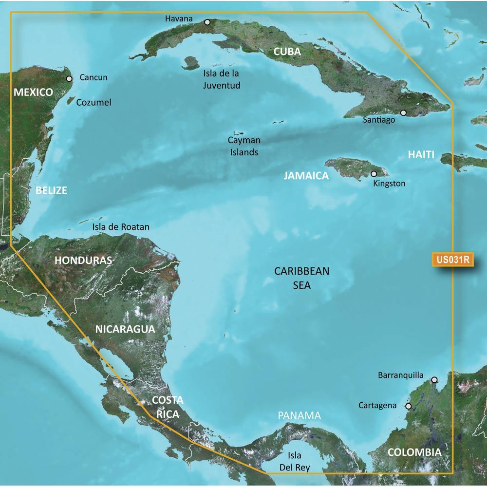 Garmin BlueChart g3 Vision HD - VUS031R - Southwest Caribbean - microSD/SD [010-C0732-00] - Bulluna.com