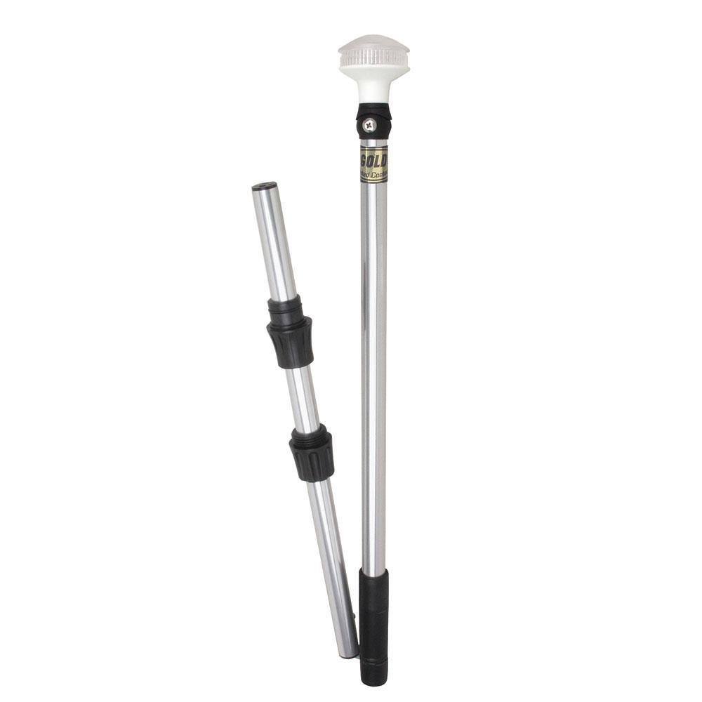 Perko Omega Series Universal LED Pole Light - 48" w/Fold In Half Pole [1348DP6CHR] - Bulluna.com