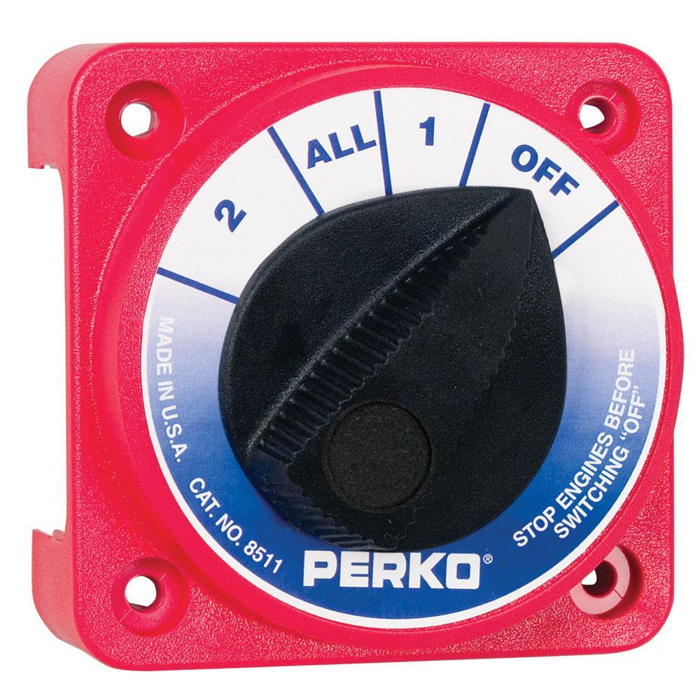 Perko Compact Medium Duty Battery Selector Switch w/o Key Lock [8511DP] - Bulluna.com