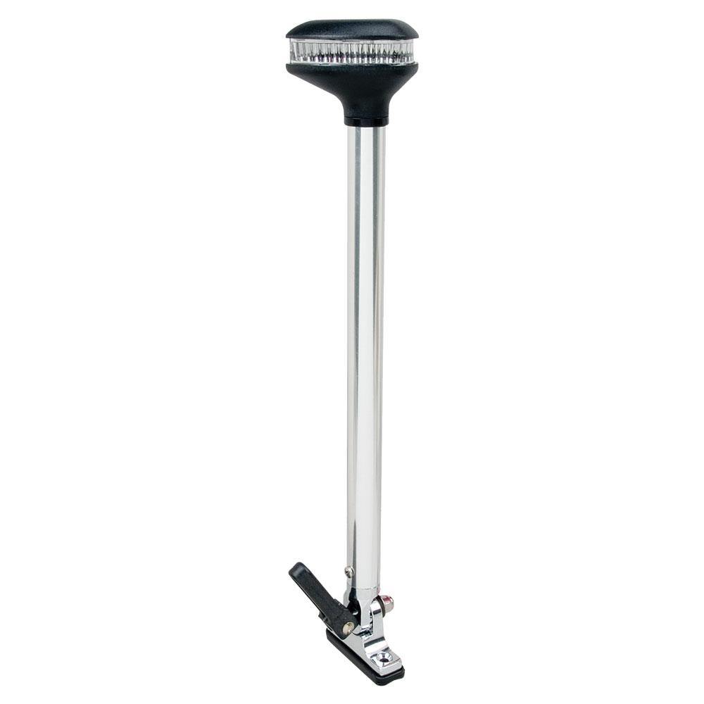 Perko Stealth Series - L.E.D. Fold Down All-Round Light - Vertical Mount 13-3/8" Height - 2NM Range [1642DP0CHR] - Bulluna.com