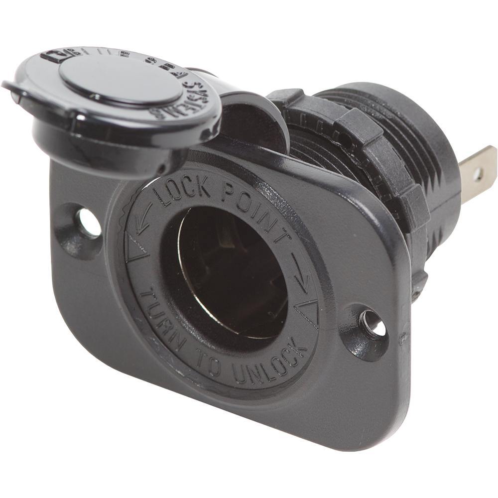 Blue Sea 12 Volt Dash Socket - Black [1011] - Bulluna.com