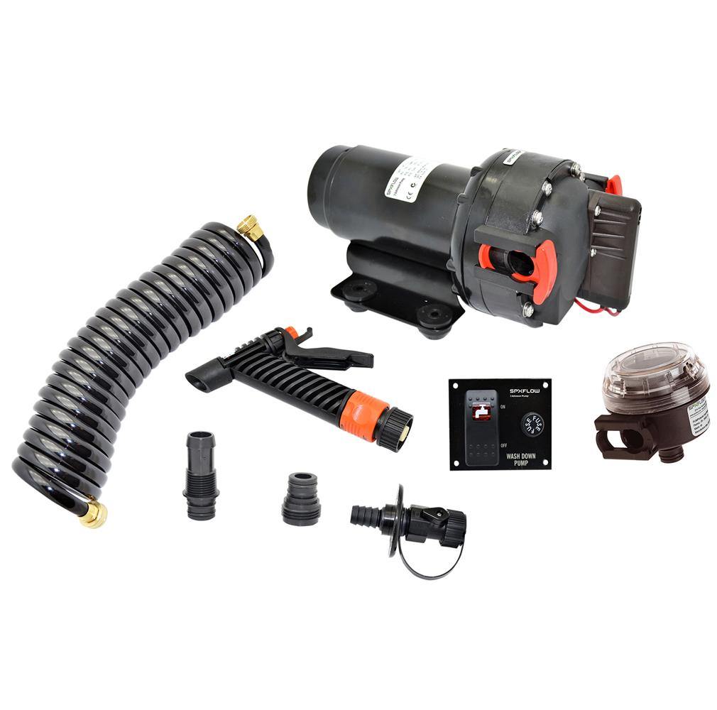 Johnson Pump Aqua Jet 5.2 GPH Washdown Pump Kit w/Hose - 12V [64534] - Bulluna.com