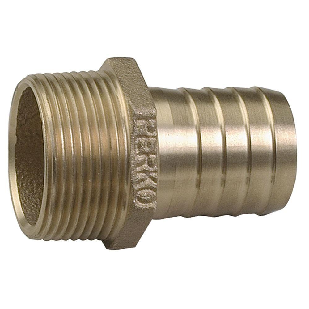 Perko 1-1/4" Pipe to Hose Adapter Straight Bronze MADE IN THE USA [0076DP7PLB] - Bulluna.com