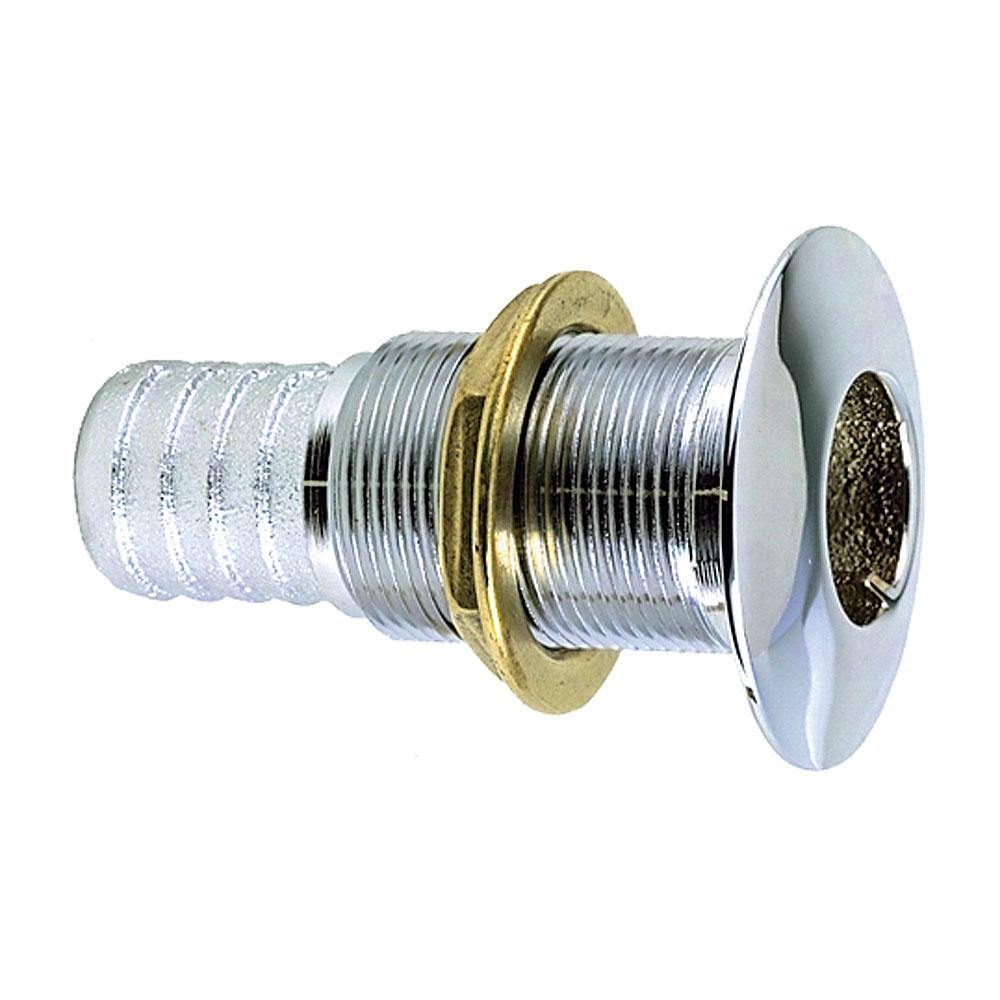 Perko 5/8" Thru-Hull Fitting f/ Hose Chrome Plated Bronze MADE IN THE USA [0350004DPC] - Bulluna.com