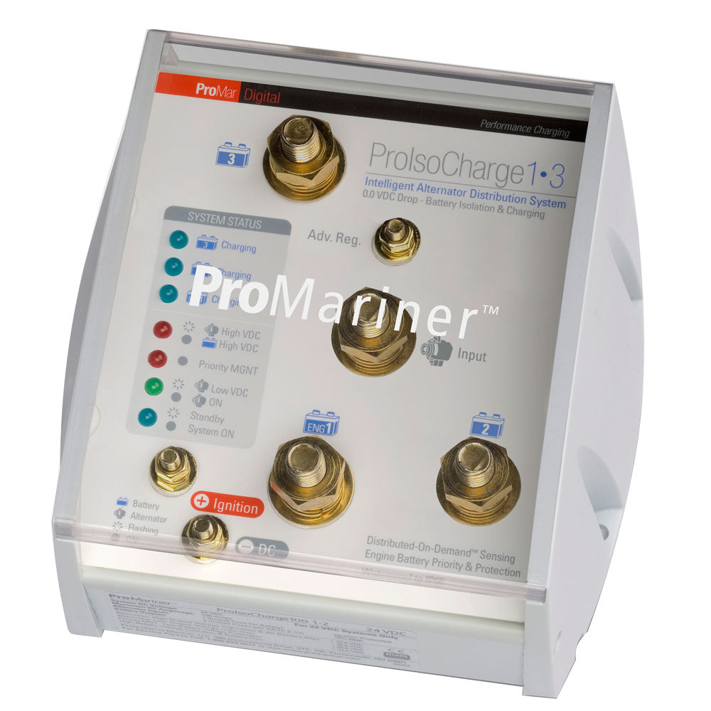 ProMariner ProIsoCharge Battery Isolator 120Amp 1-Alt 3-Bat - 12V [23124] - Bulluna.com