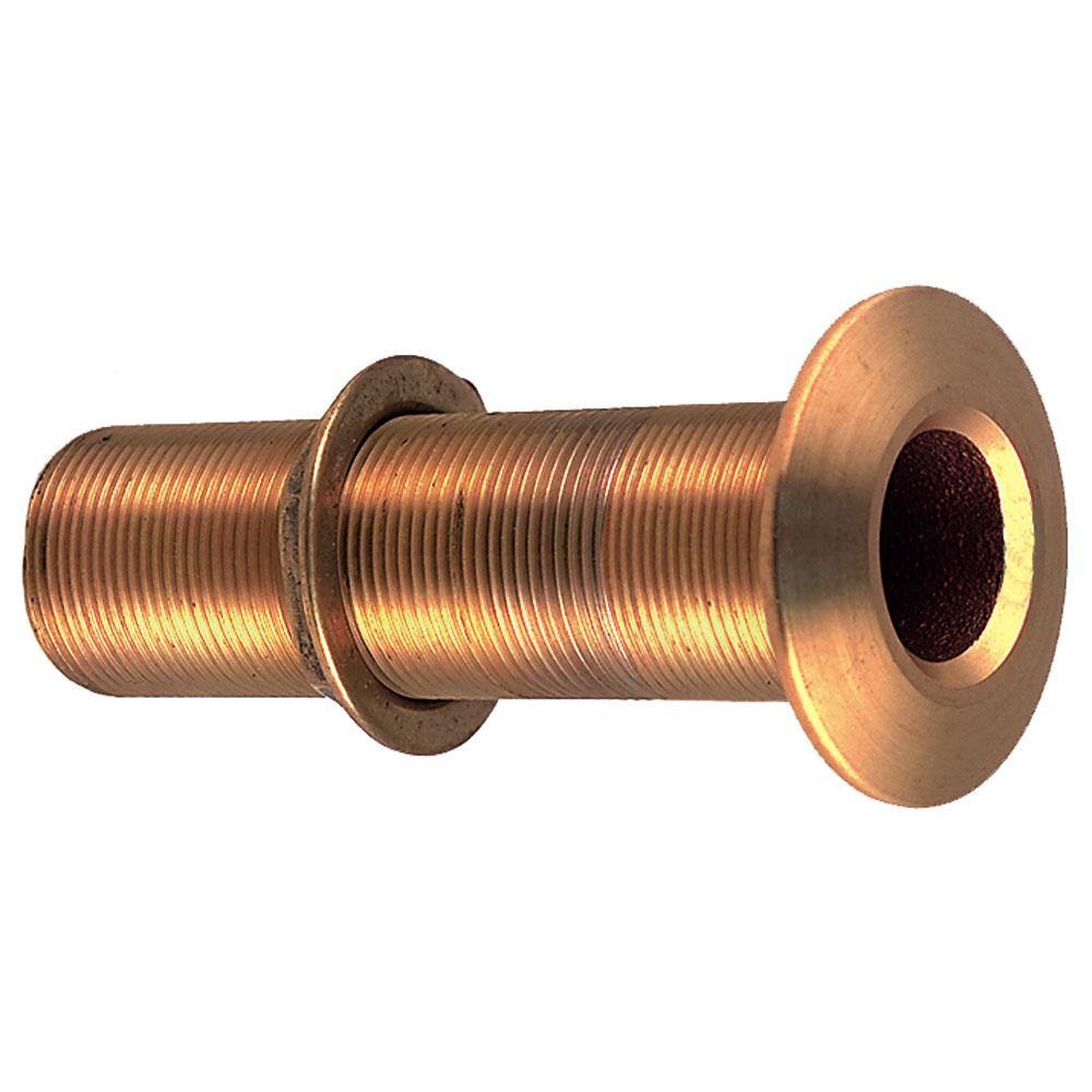 Perko 3/4" Thru-Hull Fitting w/Pipe Thread Bronze Extra Long - Max Hull 5" Thick [0348DP5PLB] - Bulluna.com