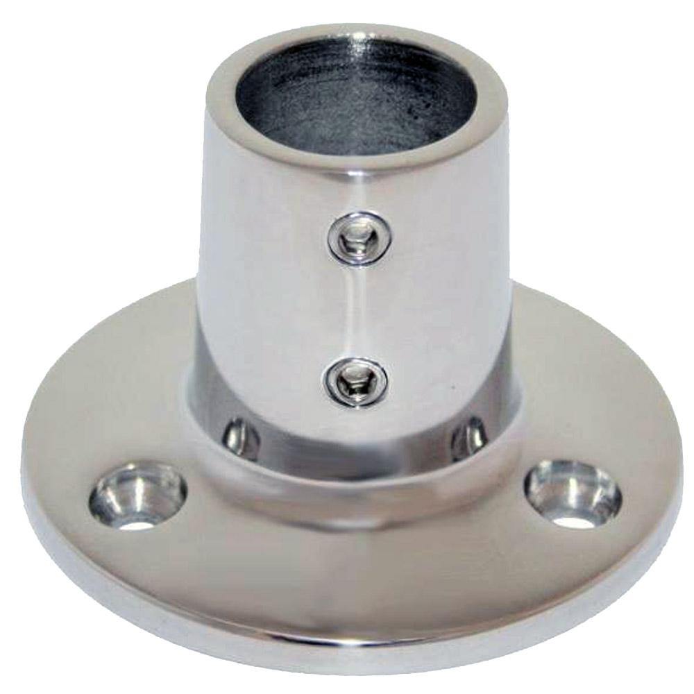 Whitecap " O.D. 90 Degree Round Base SS Rail Fitting [6039C] - Bulluna.com