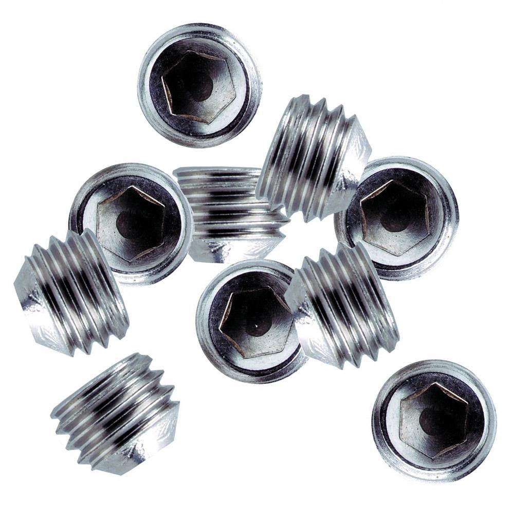 Whitecap 1/4"-28 Thread SS Set Screws - 10 Pack [6249C] - Bulluna.com