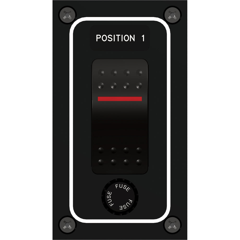 Paneltronics Waterproof Panel - DC 1-Position Illuminated Rocker Switch & Fuse [9960010B] - Bulluna.com