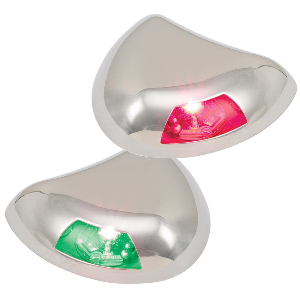 Perko Stealth Series LED Side Lights - Horizontal Mount - Red/Green [0616DP2STS] - Bulluna.com