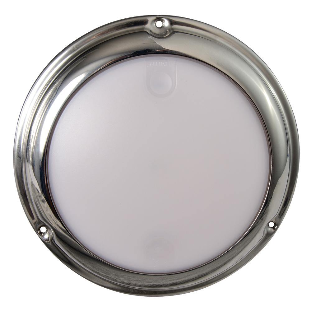 Lumitec TouchDome - Dome Light - Polished SS Finish - 2-Color White/Blue Dimming [101097] - Bulluna.com