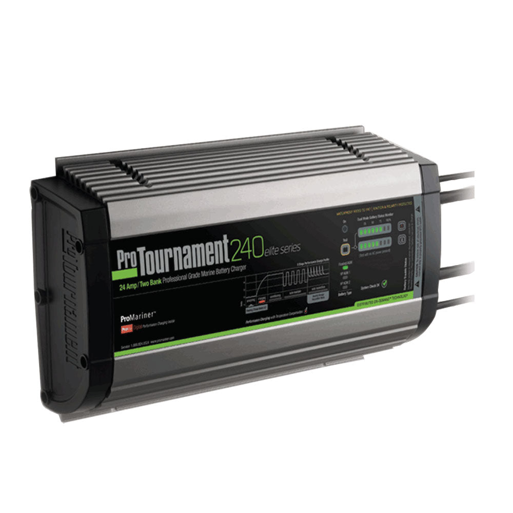 ProMariner ProTournament 240 elite Dual Charger - 24 Amp, 2 Bank [52024] - Bulluna.com