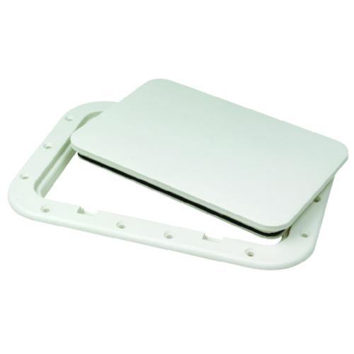 Seachoice Polypropylene 7 x 11 Inch ID Pry-Out Type Hatch-White - Bulluna.com