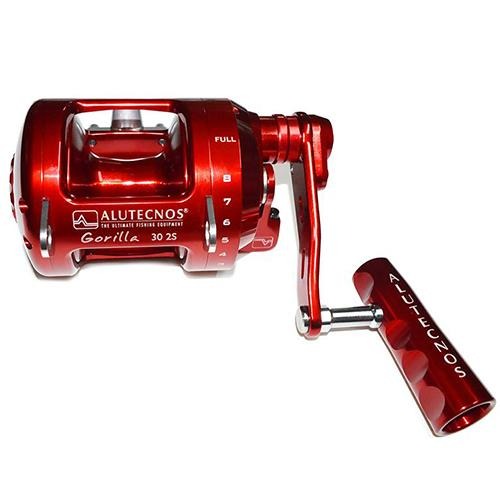 Alutecnos Albacore Gorilla 30 Two Speed Reel - Red - Bulluna.com