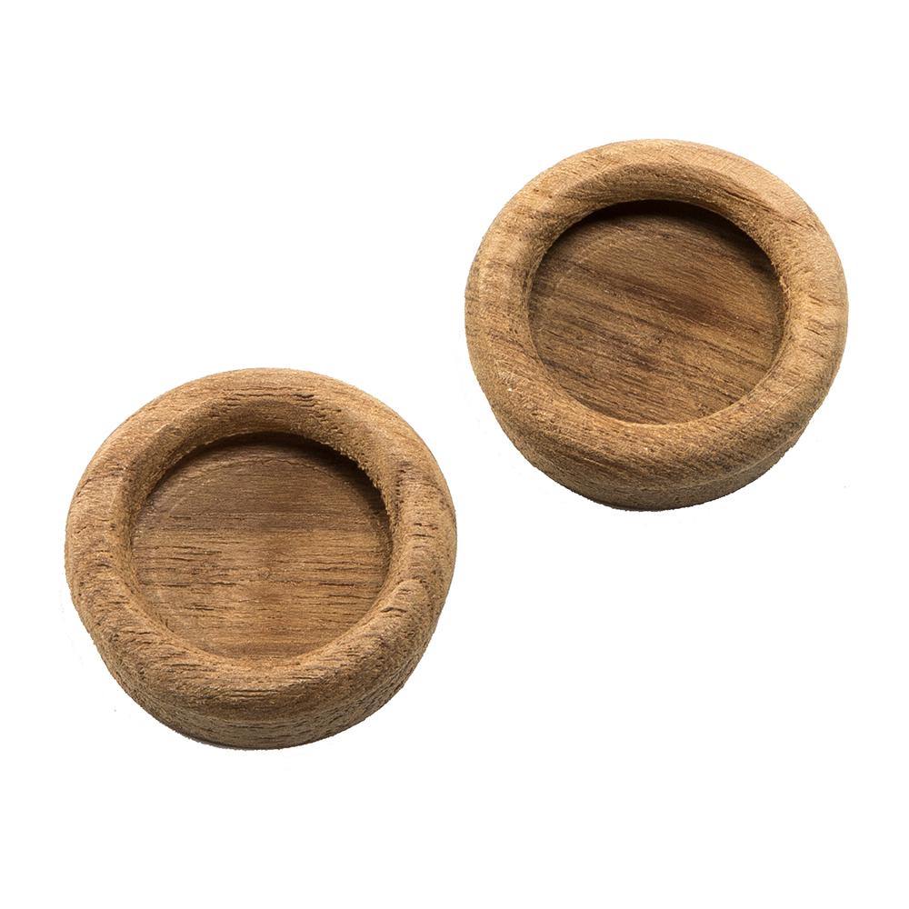 Whitecap Teak Round Drawer Pull - 1-3/8" Round - 2 Pack [60127-A] - Bulluna.com