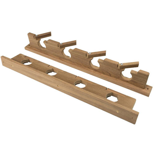 Whitecap Teak Lock-In Four-Rod Storage Rack [60620] - Bulluna.com