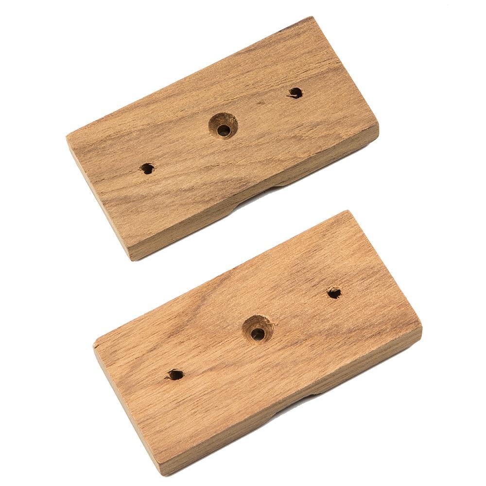 Whitecap Teak Rod Storage Rack Mounting Brackets - Pair [60609] - Bulluna.com