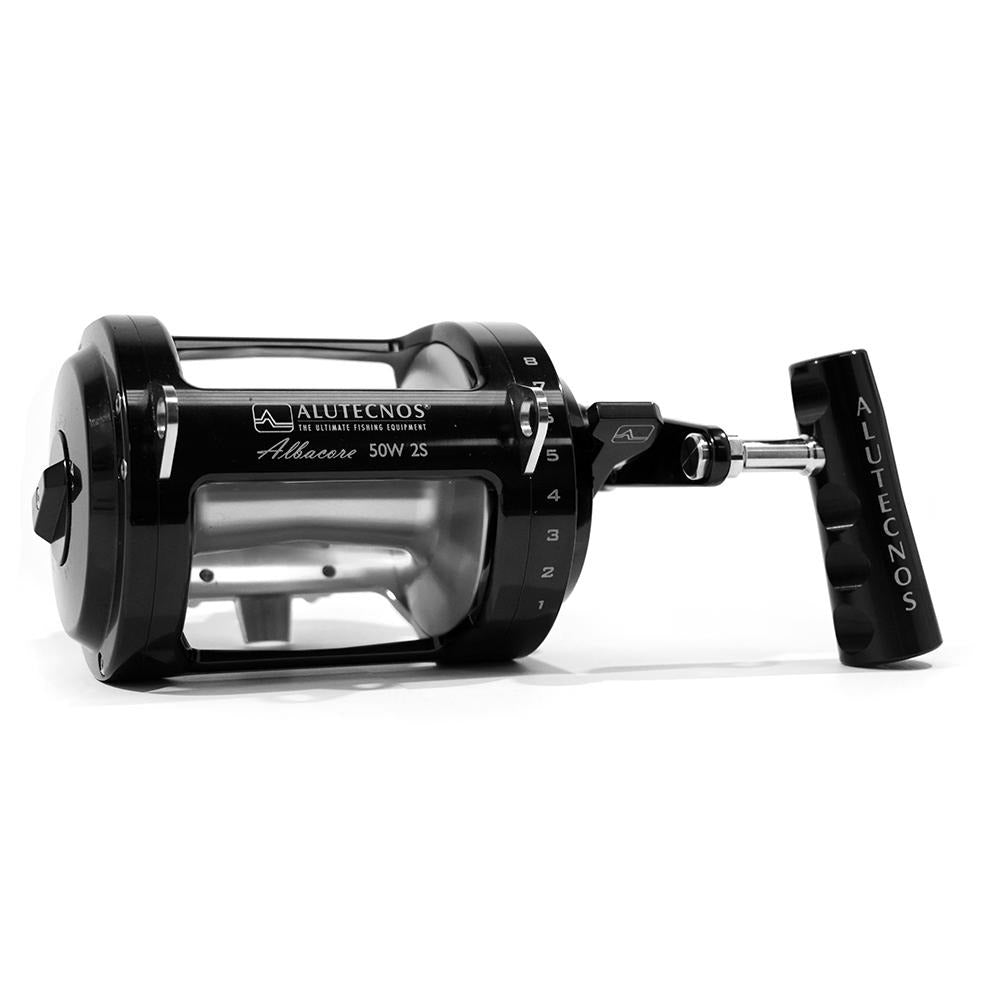 Alutecnos Albacore 50 Wide Two Speed Reel - Black/Silver - Bulluna.com