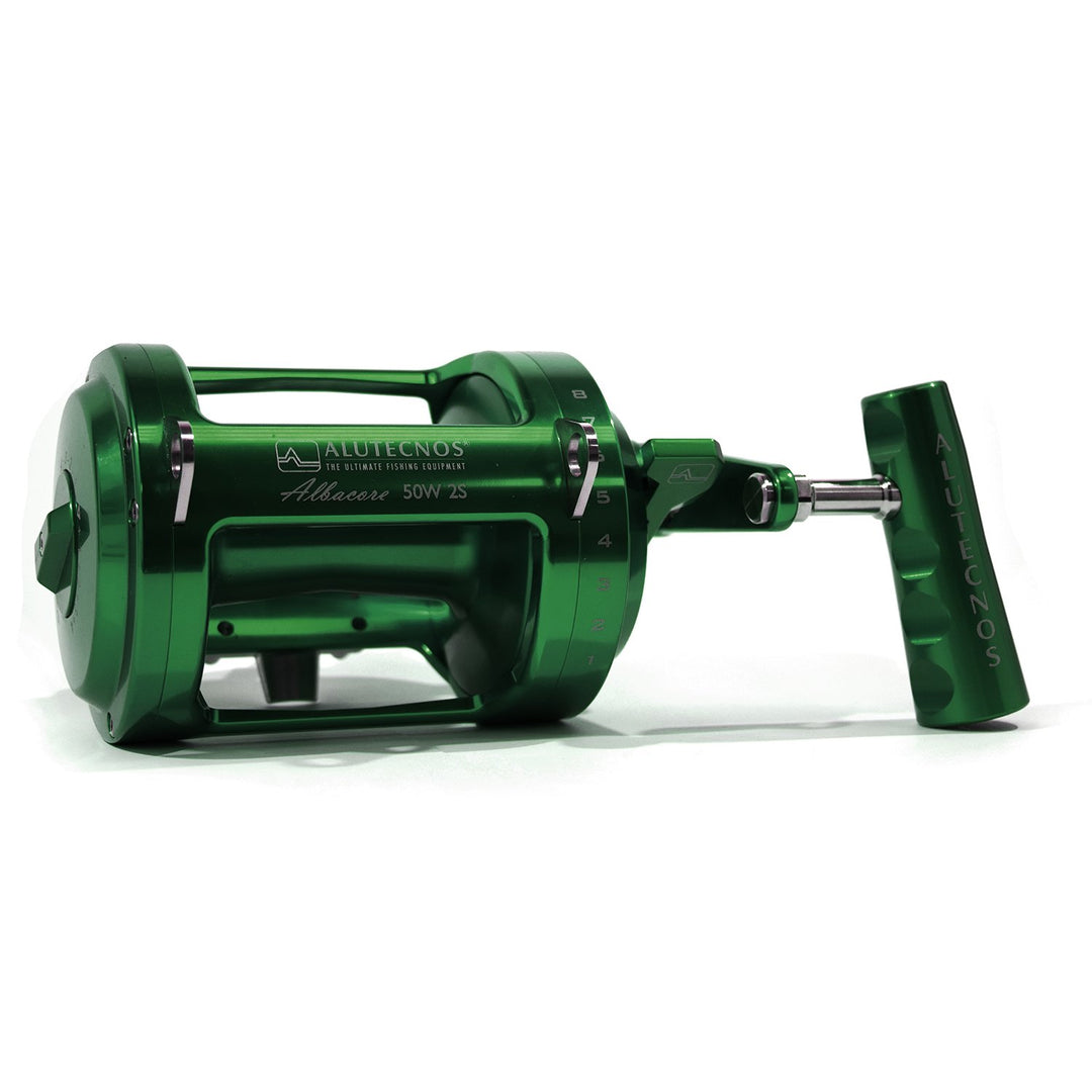 Alutecnos Albacore 50 Wide Two Speed Reel - Green - Bulluna.com