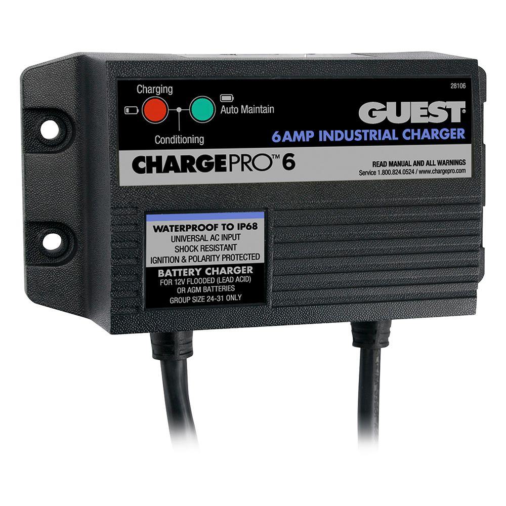 Guest 6A/12V 1 Bank 120V Input On-Board Battery Charger [28106] - Bulluna.com