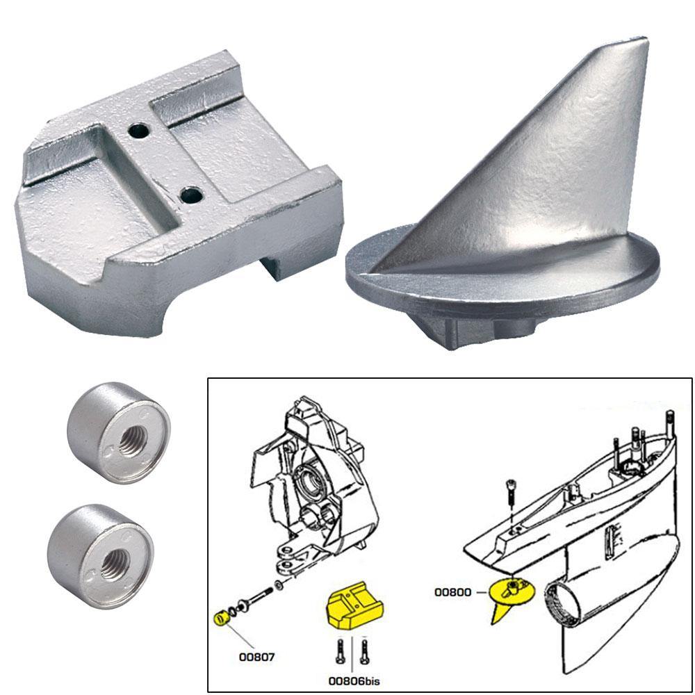 Tecnoseal Anode Kit w/Hardware - Mercury Alpha 1 Gen 1 - Magnesium [20800MG] - Bulluna.com