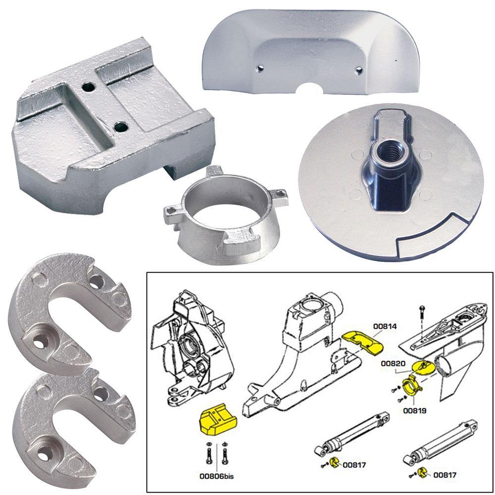 Tecnoseal Anode Kit w/Hardware - Mercury Alpha 1 Gen 2 - Zinc [20801] - Bulluna.com