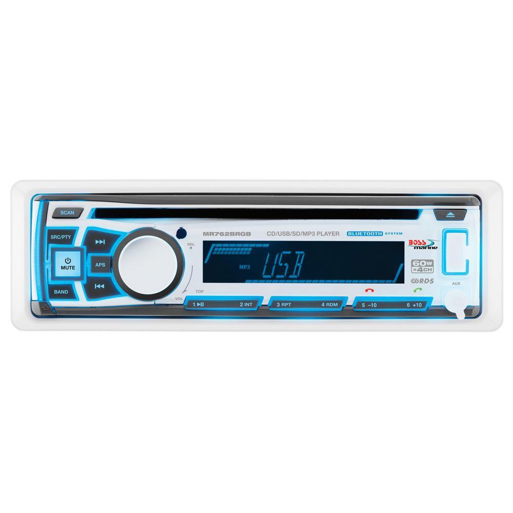 Boss Audio MR762BRGB Single DIN Bluetooth Enabled In-Dash MP3/CD/CDRW/AM/FM Receiver [MR762BRGB] - Bulluna.com