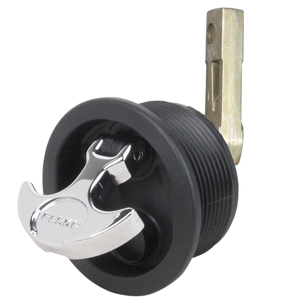 Perko Flush Mount Latch - Straight Cam Bar - 2.5" Hole - Black [1092DP3BLK] - Bulluna.com